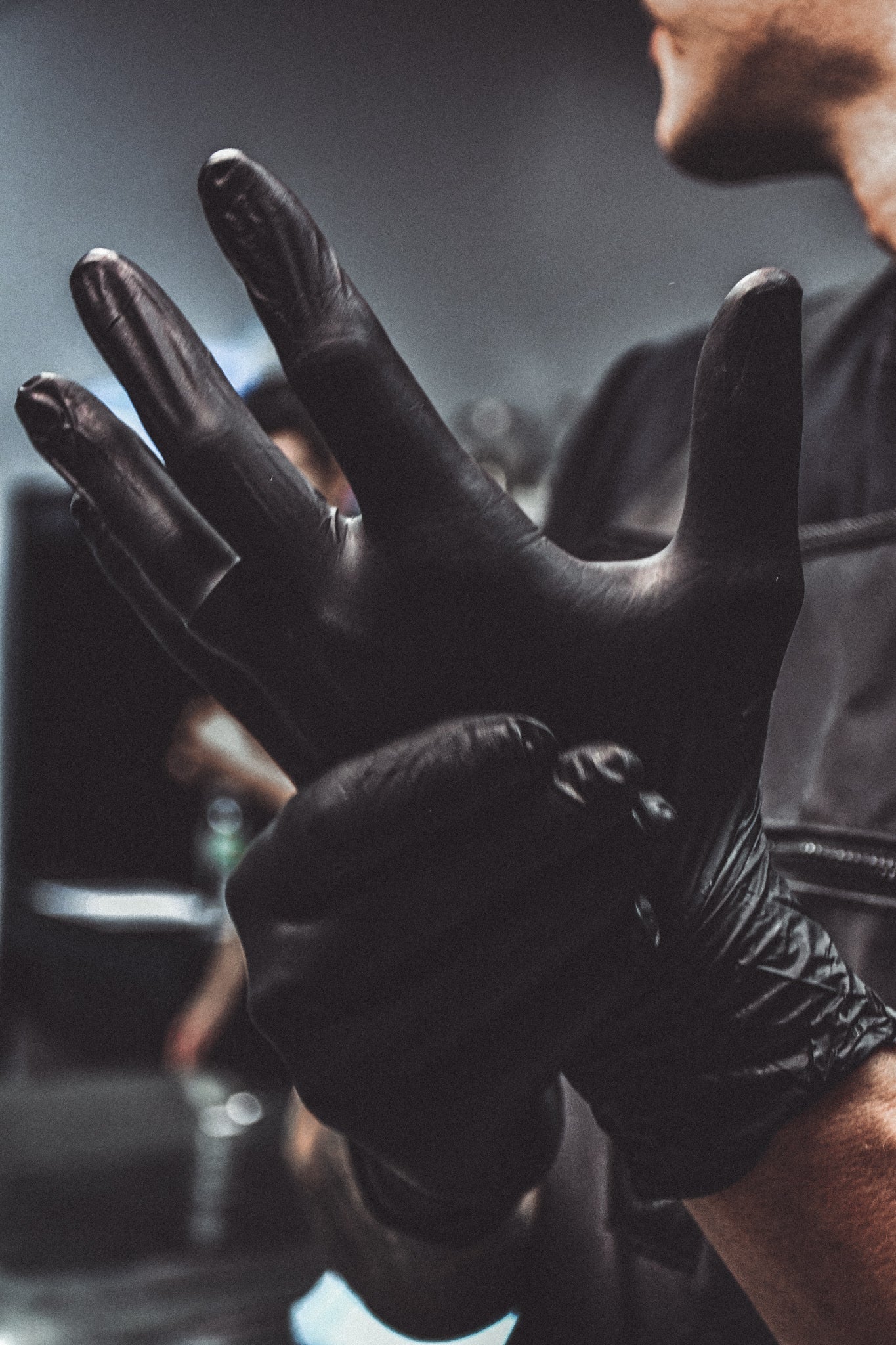 Blackwork Nitrile Tattoo Gloves - Box Disposable Gloves Saniderm Tattoo Aftercare 